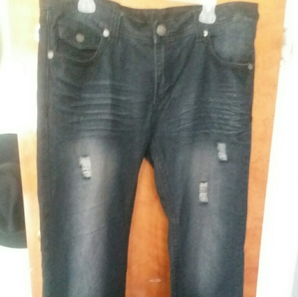 Mens Extreme Courture Distressed Jeans